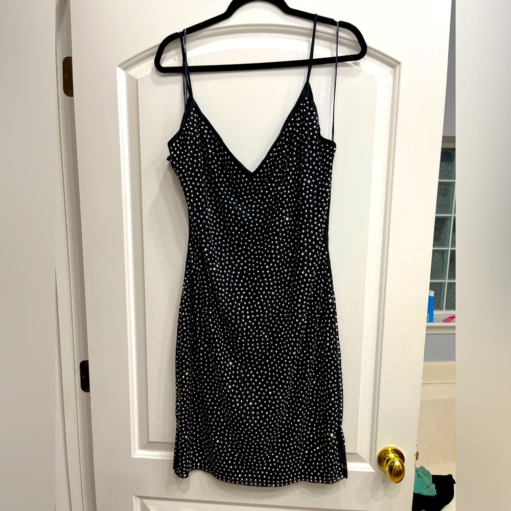 stunning black mini dress